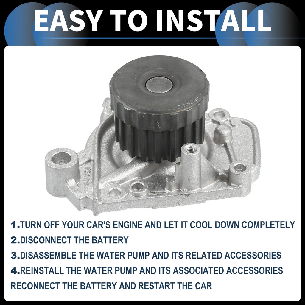 Water Pump for Honda Civic 1.7L (2001–2005) No. 19200PLMA01S1/14400PLM004 w/ Seals Kit