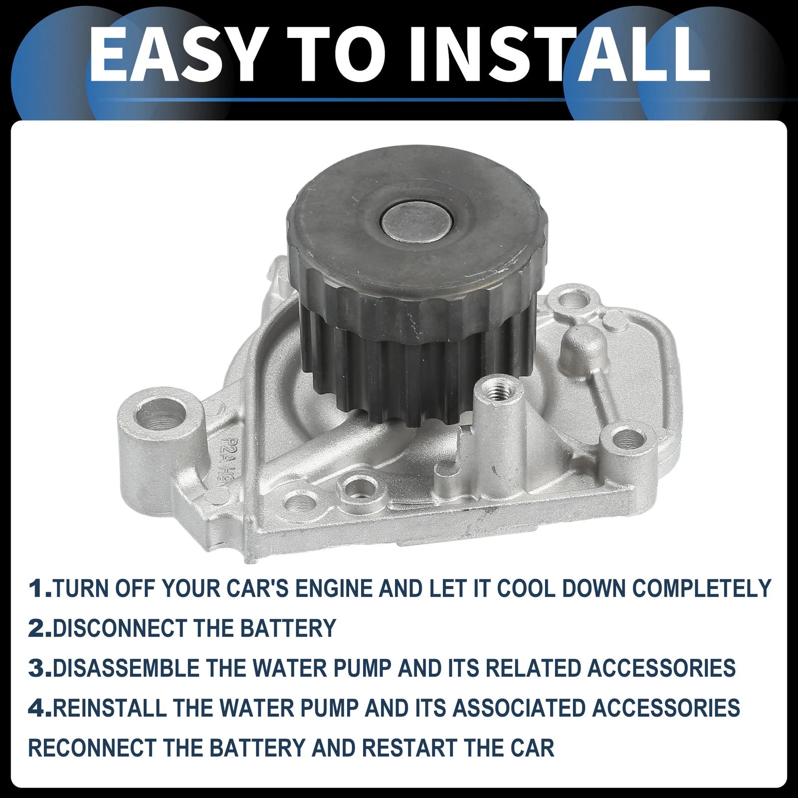 Water Pump for Honda Civic 1.7L (2001–2005) No. 19200PLMA01S1/14400PLM004 w/ Seals Kit