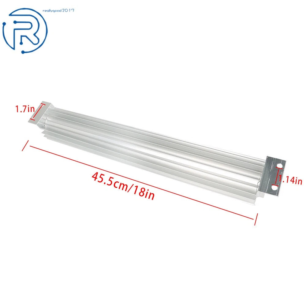 1Pc 18" Aluminum Dual Pass Finned Transmission Oil Cooler for Universal