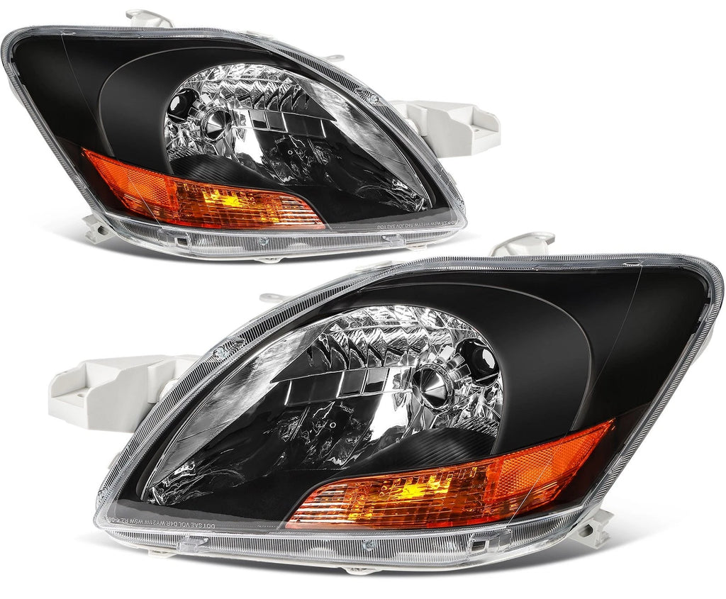 Set of 2 Halogen Headlights Assembly for Toyota Yaris 2007–2011