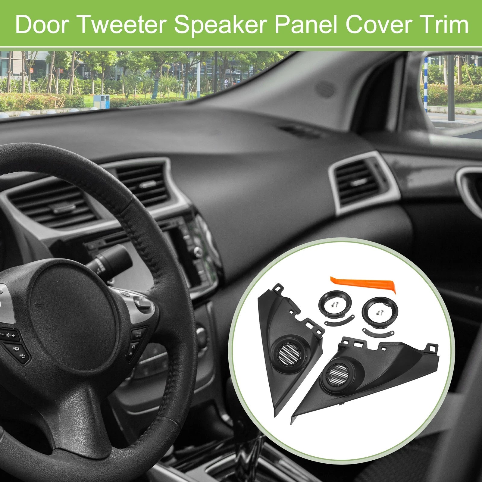 Pair A Pillar Door Tweeter Speaker Cover Trim for Honda Civic (2016–2019)