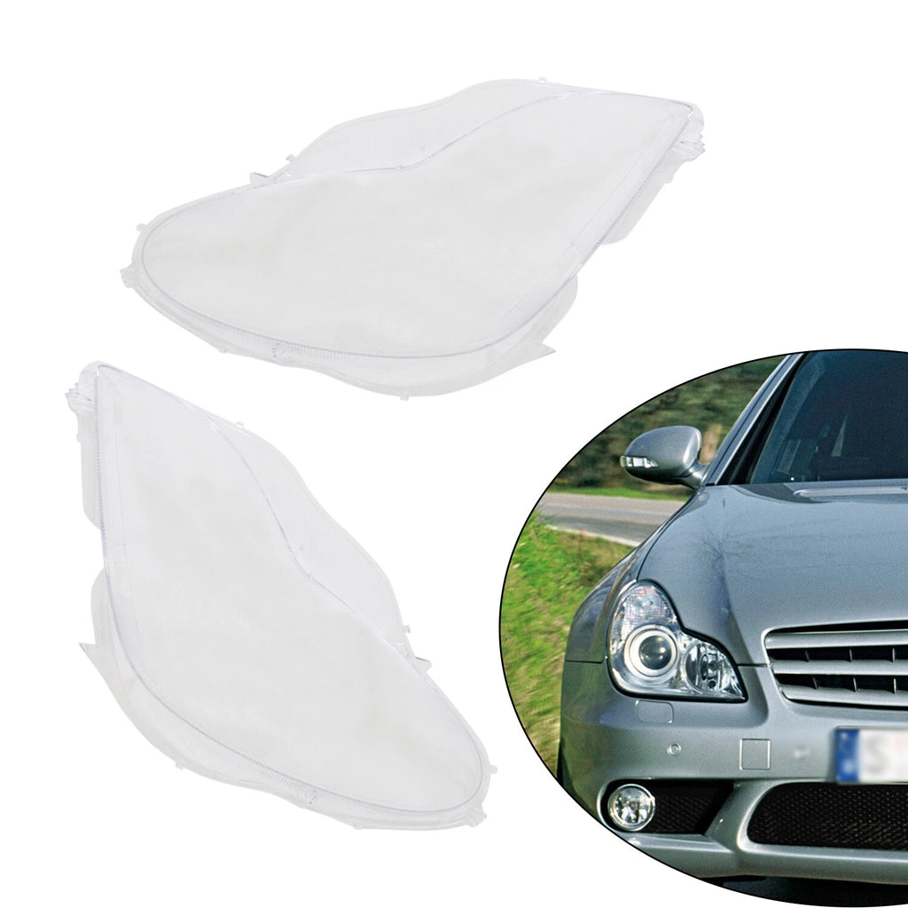 Headlight Lens Cover for Mercedes W219 CLS350 CLS500 CLS550 (2006–2011)