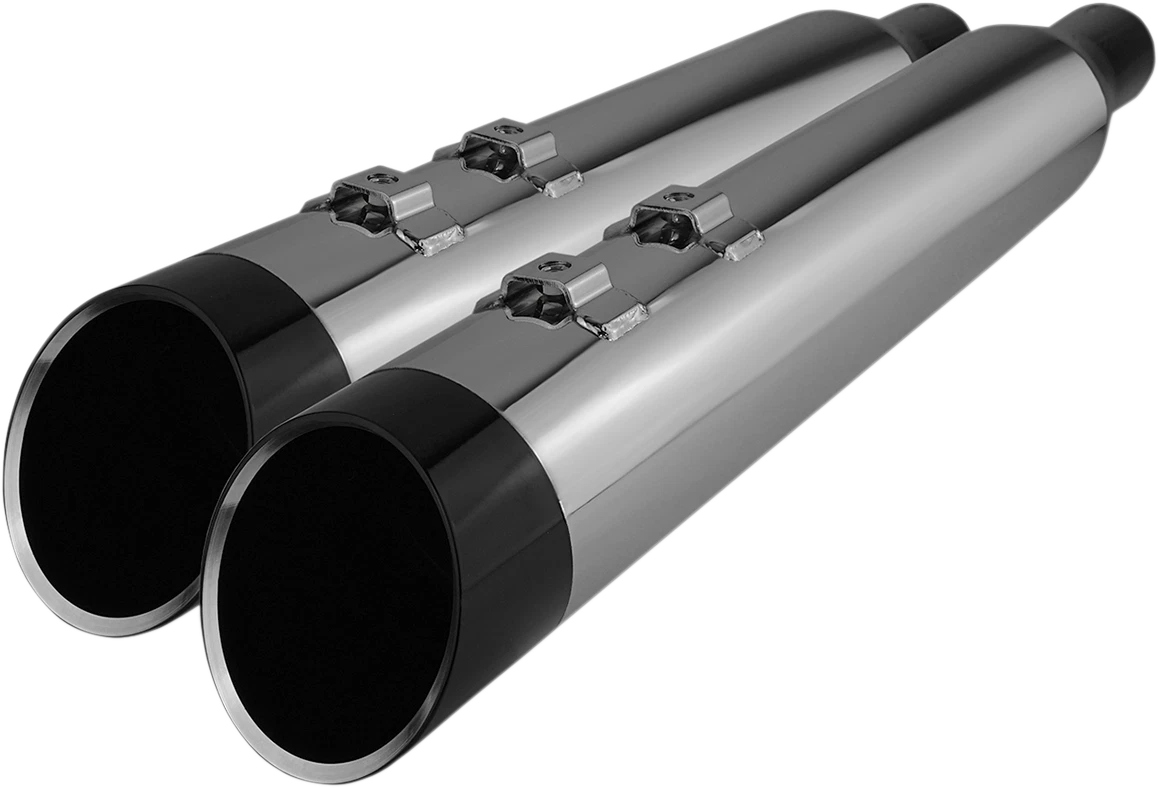 4-1/2" Slip-On Mufflers for Harley Davidson (202685) Chrome Edge Tip