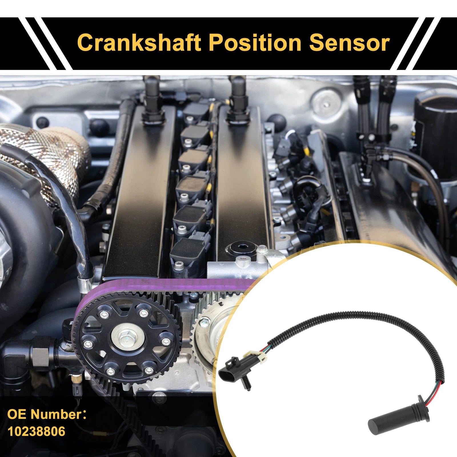 1 Pc Crankshaft Position Sensor No.10238806 for Chevrolet Camaro (1993–1995)