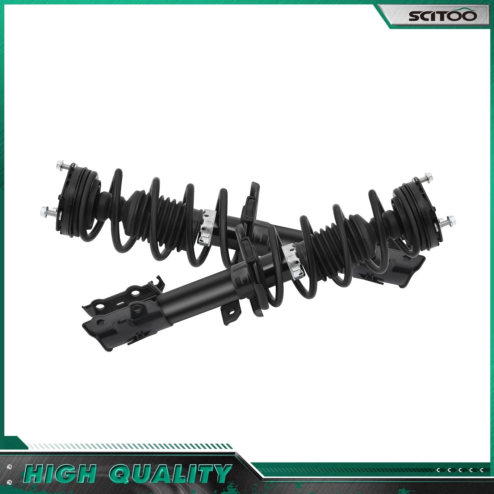 2X Quick Complete Struts Coil Springs Shocks for Ford Fiesta (2014–2015)