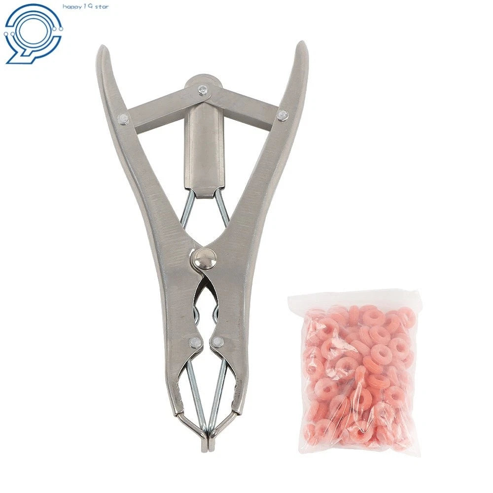 Set of 100 Red Rings for Lamb Castrator Applicator