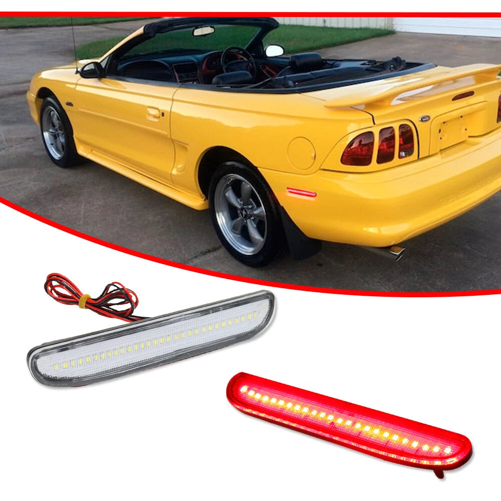 Clear Rear LED Side Marker Lights for Ford Mustang (1994–1998)