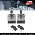 Set of 2 V-Block Clamps for Precision Machining