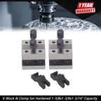 Set of 2 V-Block Clamps for Precision Machining