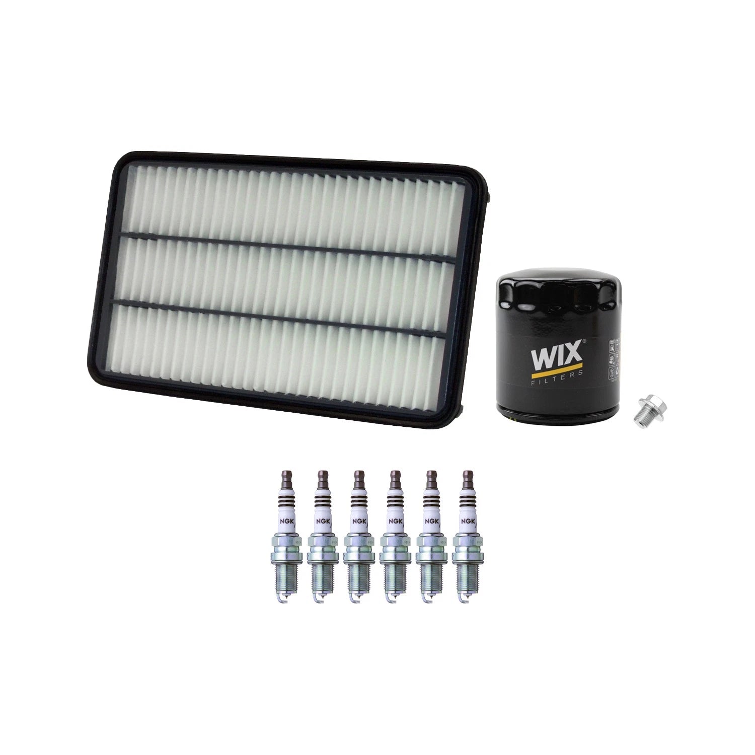 Wix Engine Air Oil Filters & NGK 6 Iridium IX Spark Plugs for Camry ES330 (2002–2006)