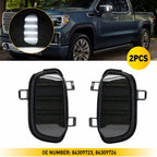 Smoked Lens Quad-Row Full LED Mirror Side Puddle Lights for Silverado Sierra (2019–2023)