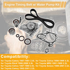 Timing Belt Water Pump Kit for Toyota Camry (1987–1991) No.TCKWP199/TBK138