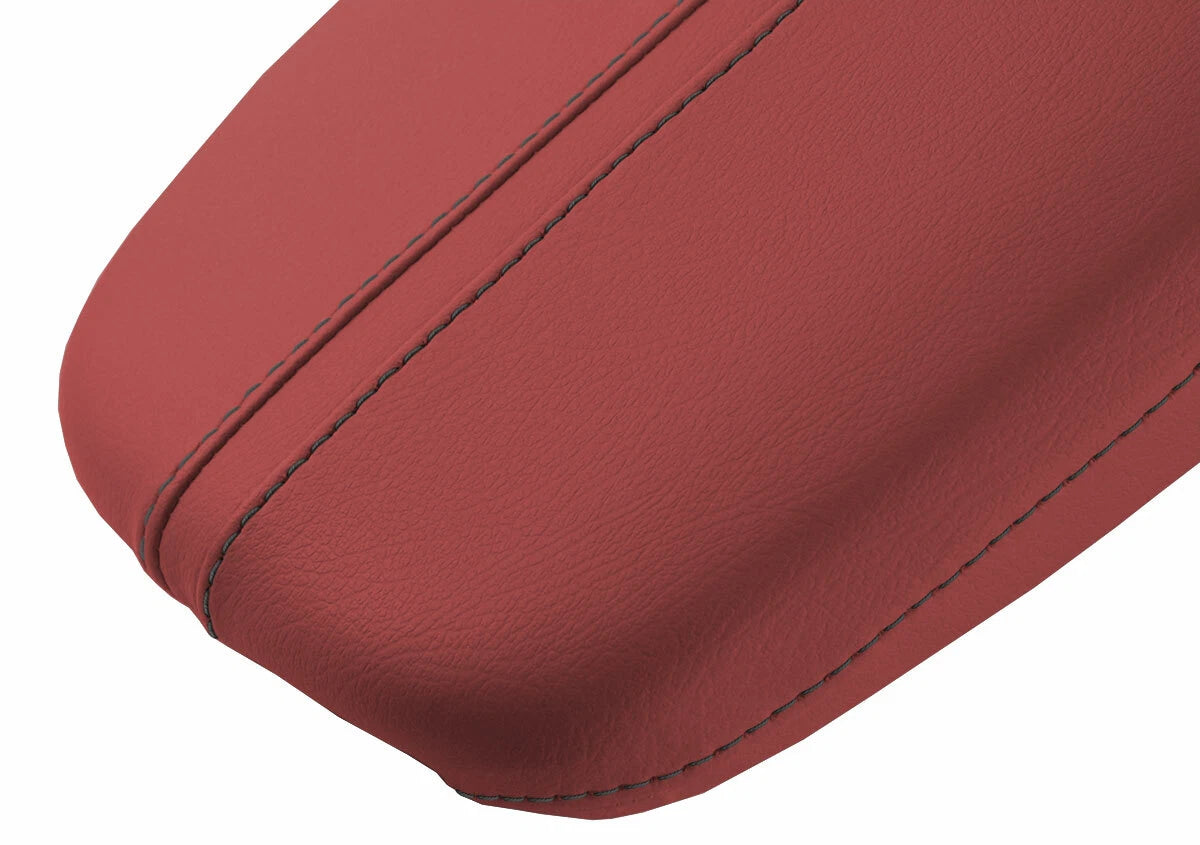Armrest Cover for Acura TLX (2015–2020) Leather Red Black Stitch