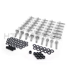Set of 10 Spike Fairing Bolts for Yamaha YZF R6 (2003–2007) - Silver