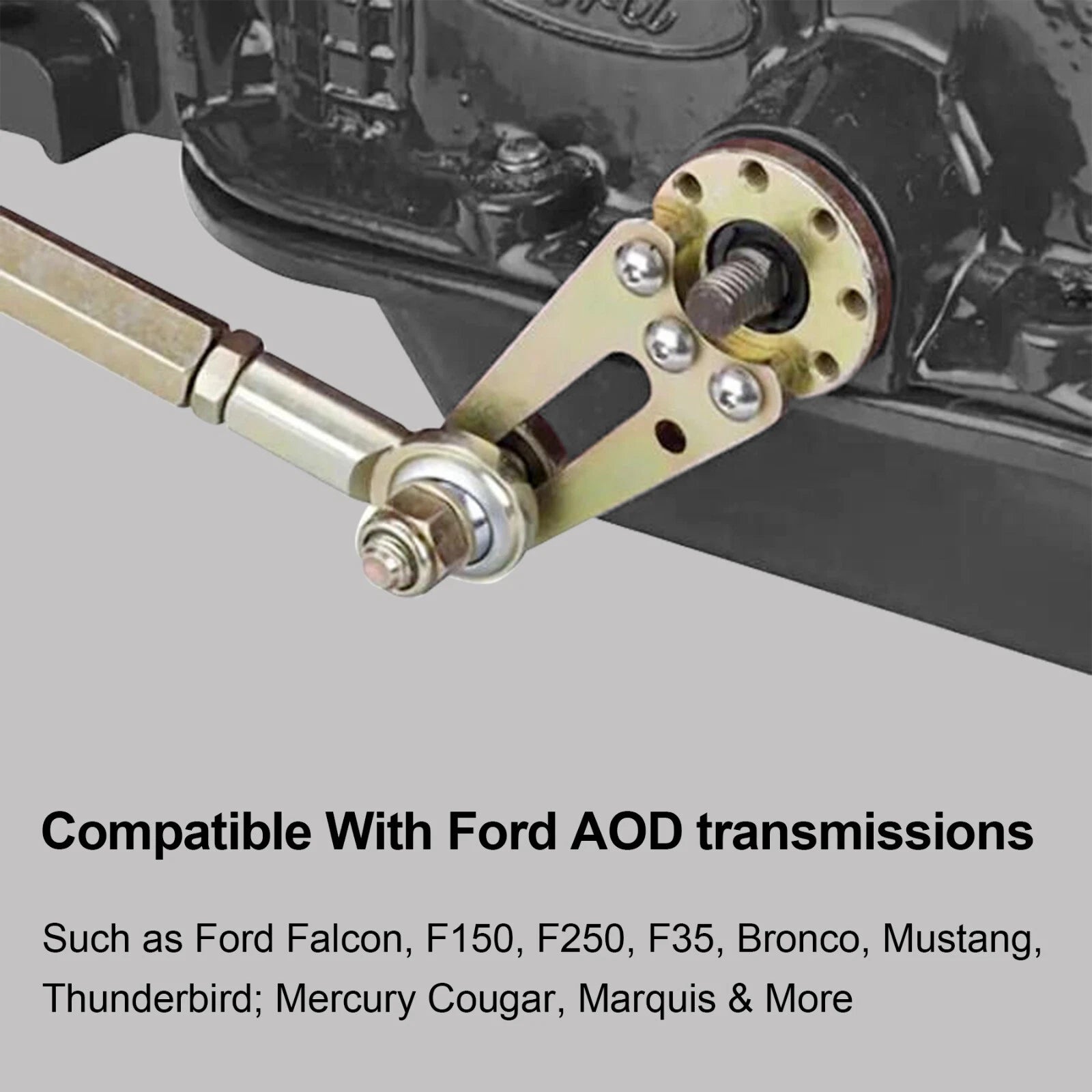 Adjustable Column Shift Linkage Kit for AOD Ford Transmission (21")