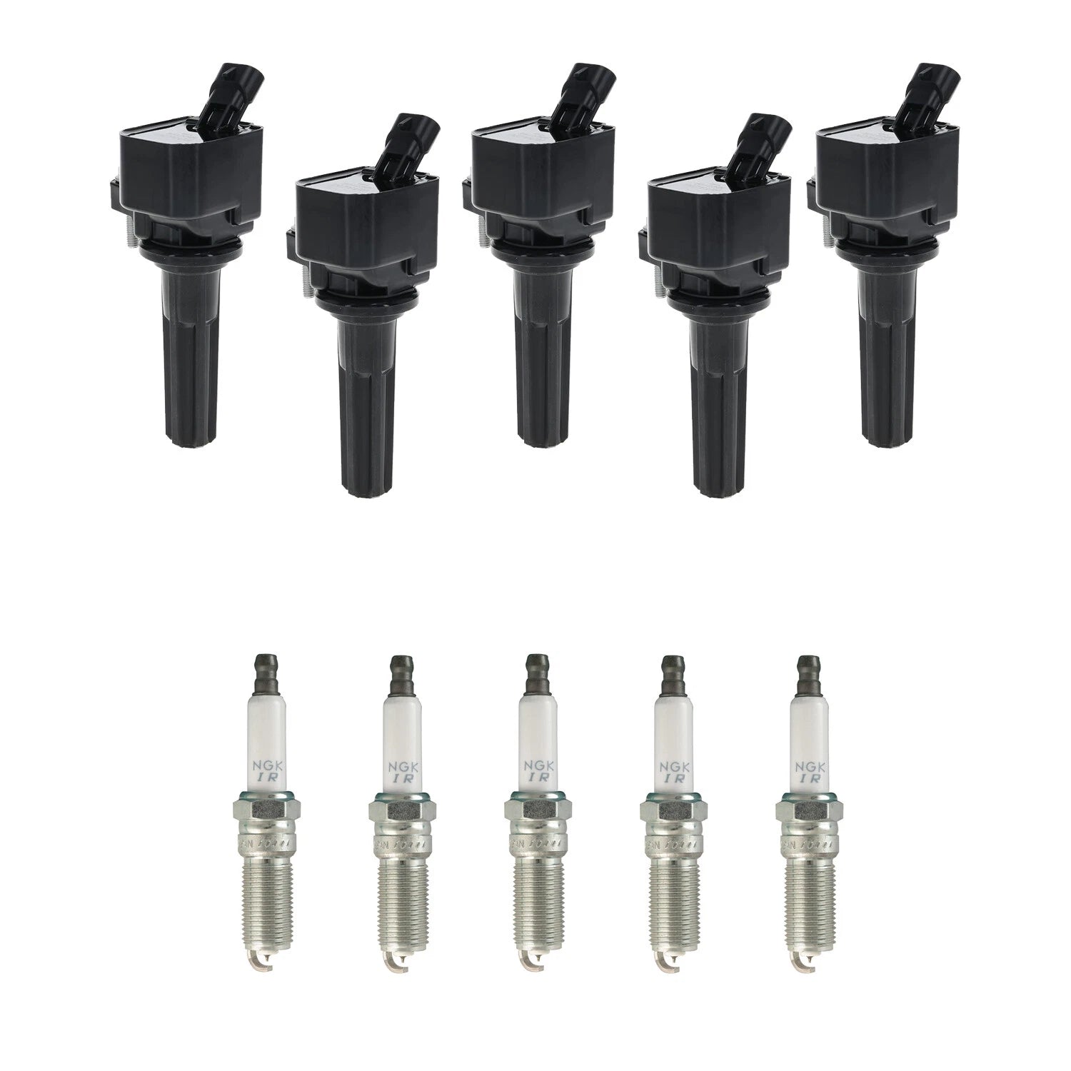 Set of 5 Ignition Coils & NGK Iridium Spark Plugs for Canyon H3T (2009–2010)