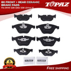 8X Ceramic Brake Pads for BMW 328i 328xi 328i xDrive X1 (2007–2015)