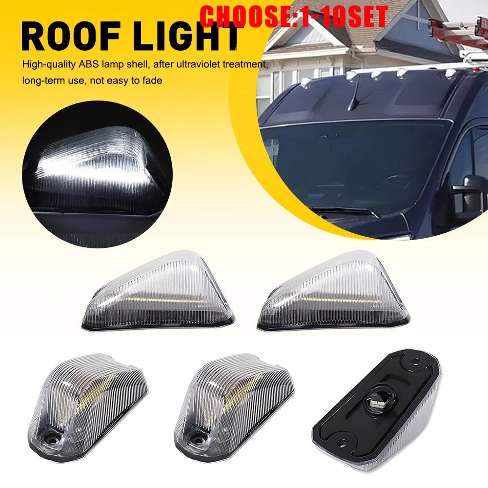 Clear Lens White LED Front Cab Roof Running Lights for RAM ProMaster (2014–2023)