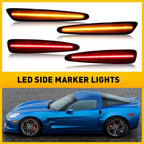 4X Amber Red Front Rear Marker Light for Chevrolet Corvette C6 (2005–2013)