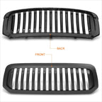 Matte Vertical Fence Front Bumper Hood Grille for Ram 1500 (2013–2019)