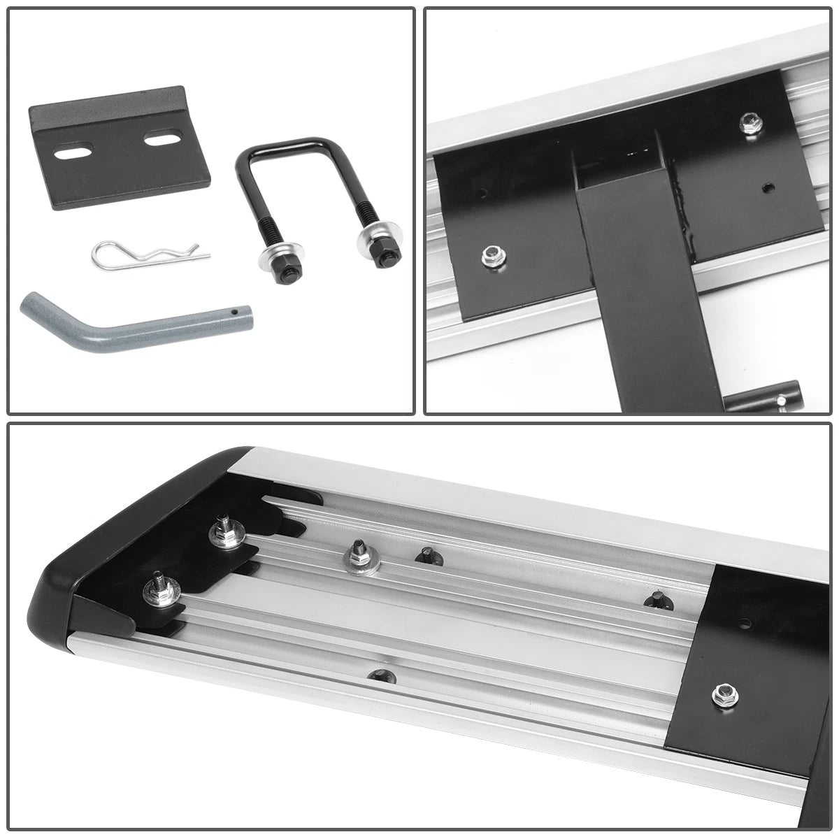 2" Receiver Rear Bumper Hitch Step Bar for Universal Fit (26"W x 5.5"L)
