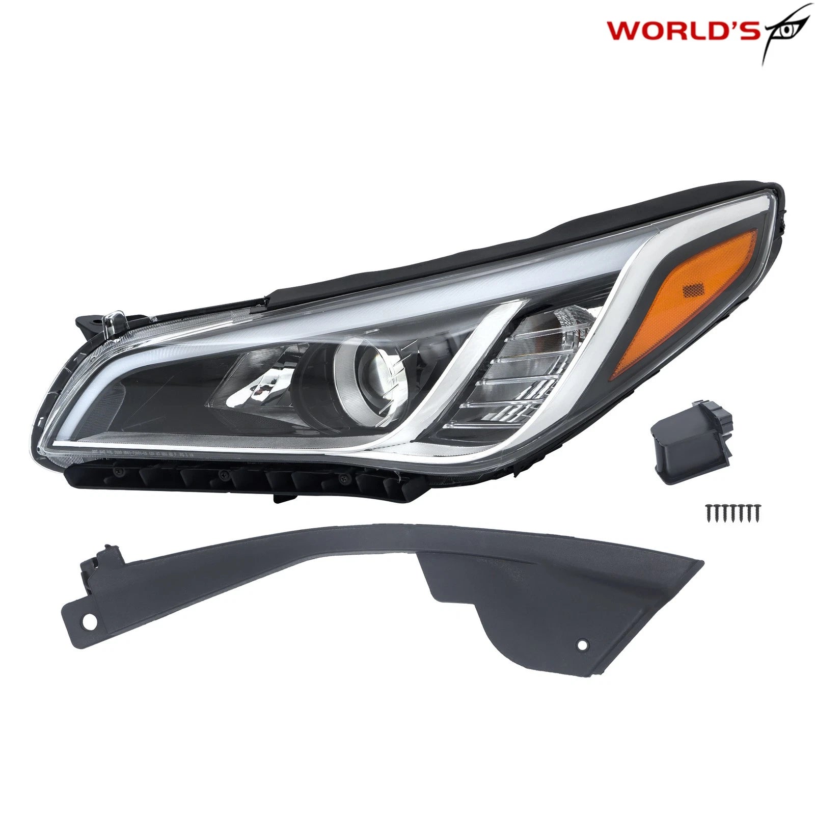 Headlight Assembly for Hyundai Sonata (2015–2017) Halogen Clear Lens Left