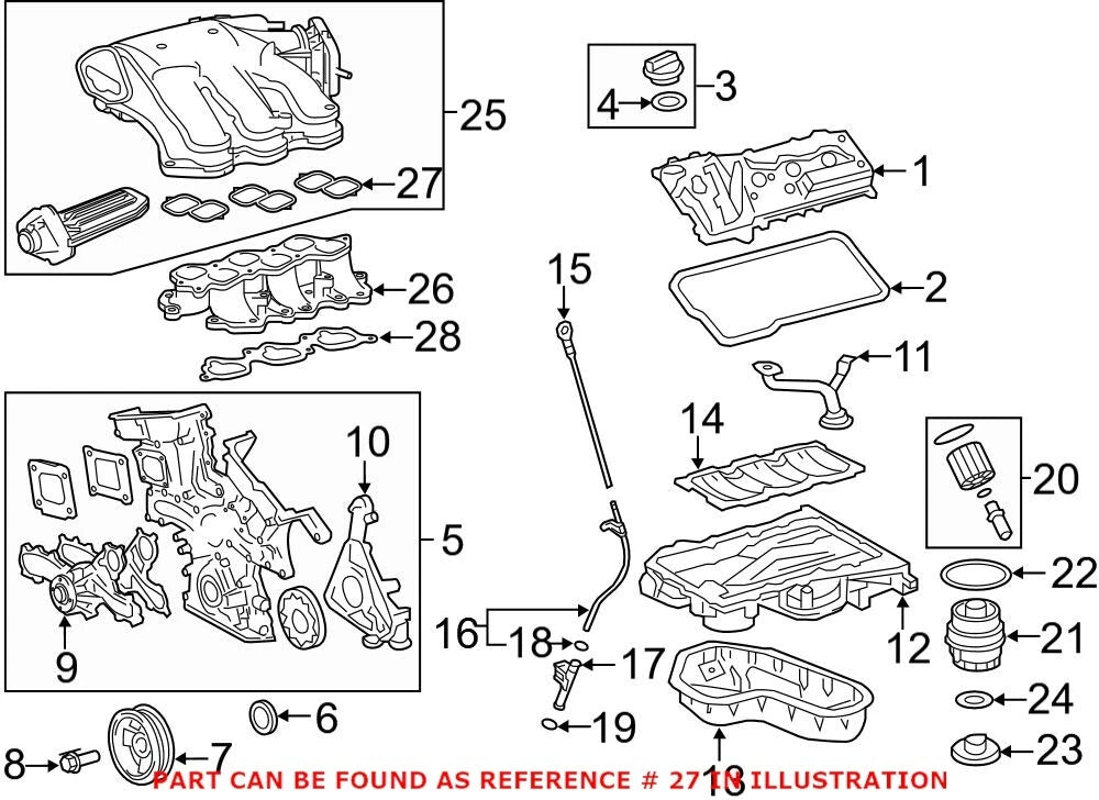 Upper Engine Intake Manifold Gasket for Lexus ES350 RX350 RX450h (2007–2021)