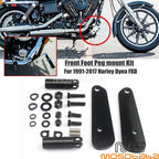 Front Foot Peg Mount Kit for Harley Dyna Low Rider FXDL, Super Glide FXD (93-05)