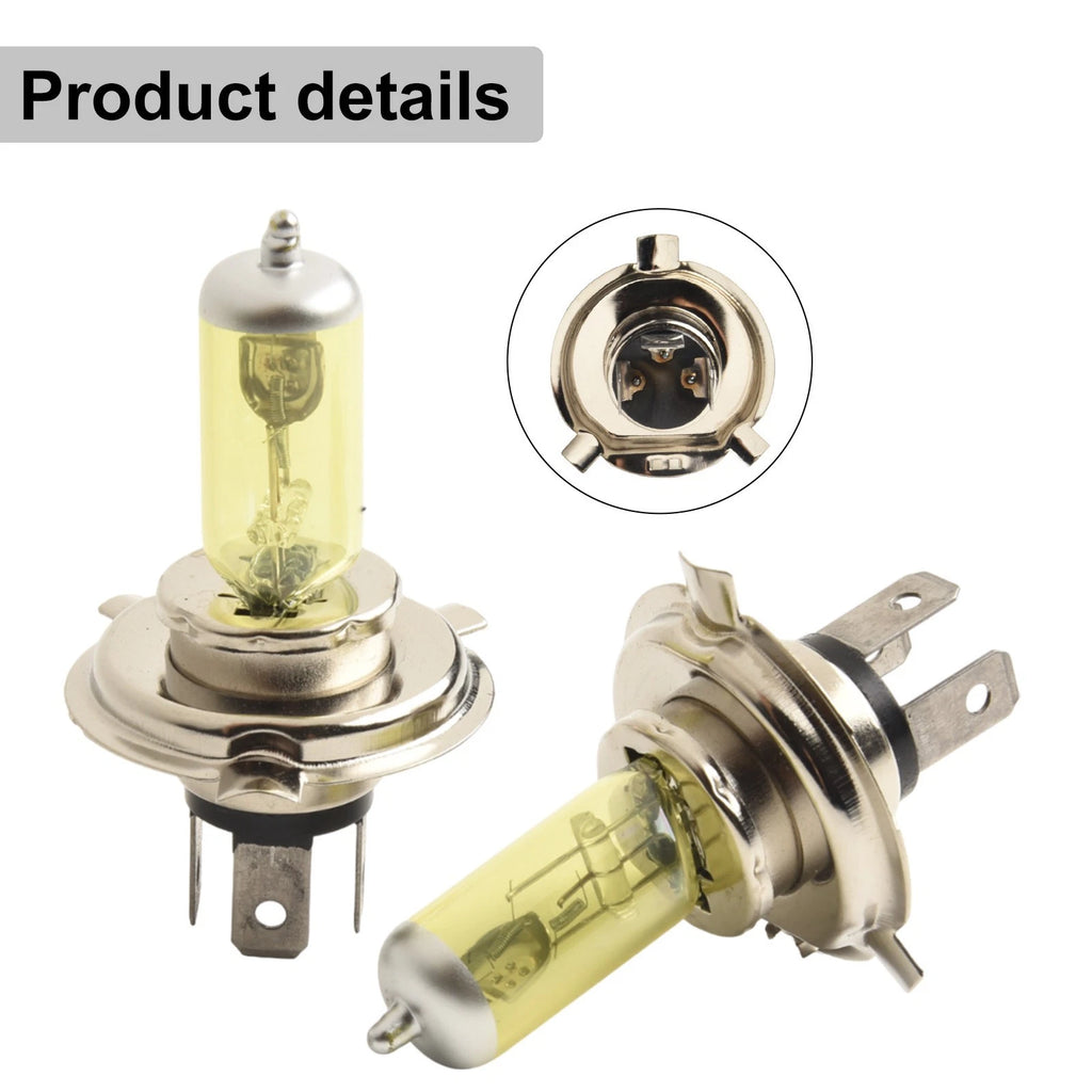 2X Xenon H4 Headlight Upgrade for Car (5000K, 55W)