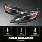Pair Halogen Headlights for Chevy Malibu RS/LS/LT (2019–2025) with Bulbs