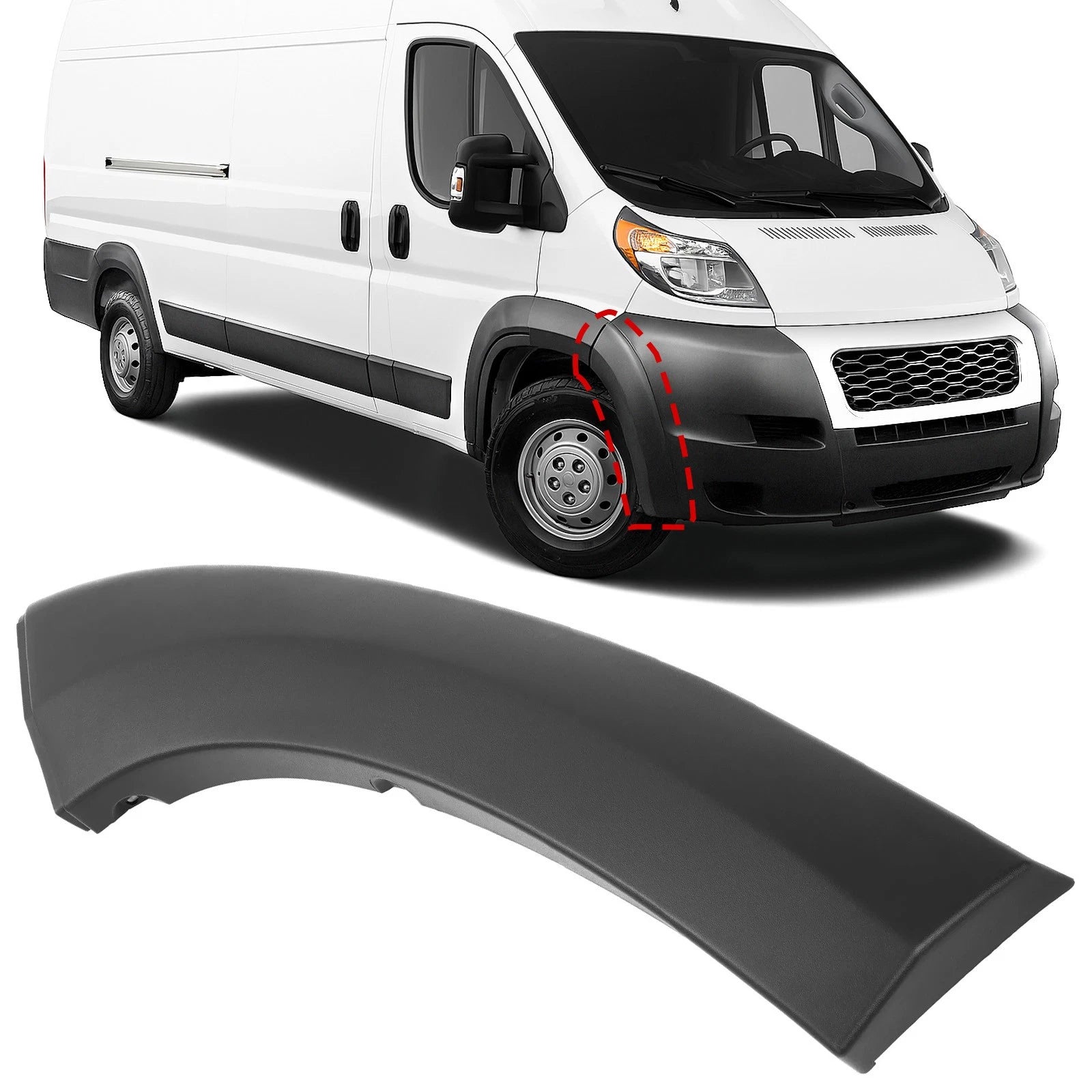 Front Right Bumper Molding Trim for Dodge Ram ProMaster (2019–2022)
