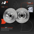 Set of 6 Drilled Rotors & Brake Pads for Ford Edge Lincoln Nautilus