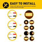 2X 6" Amber 21-LED Clearance Marker Lights for Truck