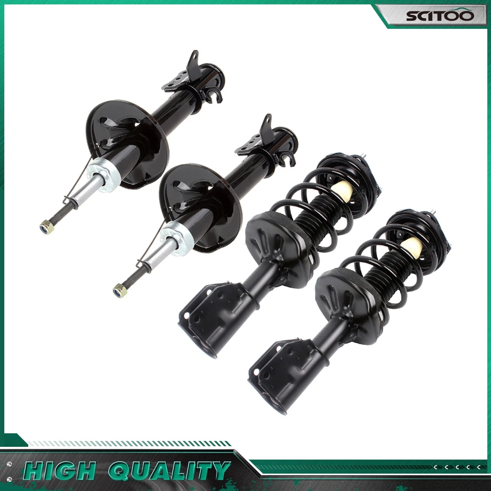 Set of 4 Front Struts w/ Spring & Rear Shocks for Mazda Protege/Protege5 (2001–2003)