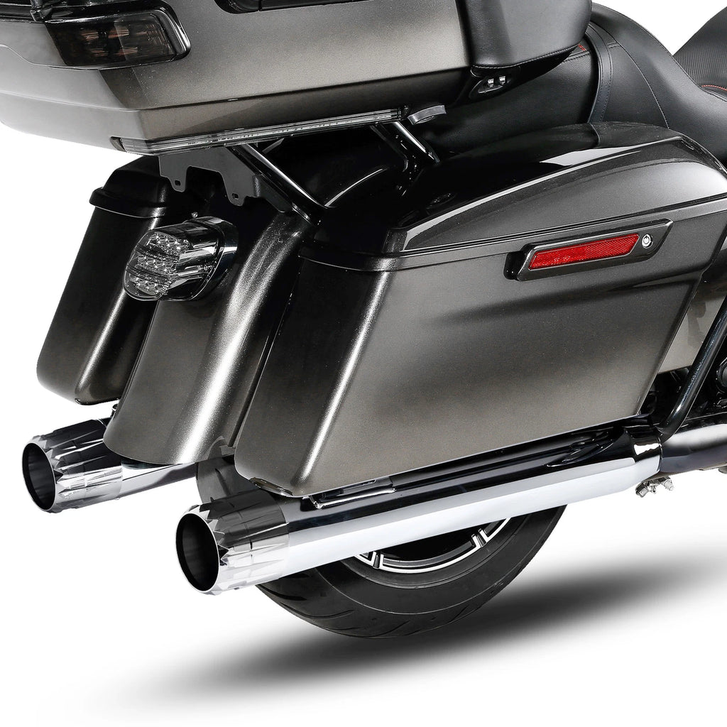 4" Slip-On Straight Mufflers Exhaust Pipe for Harley Electra Glide (2017–2025)