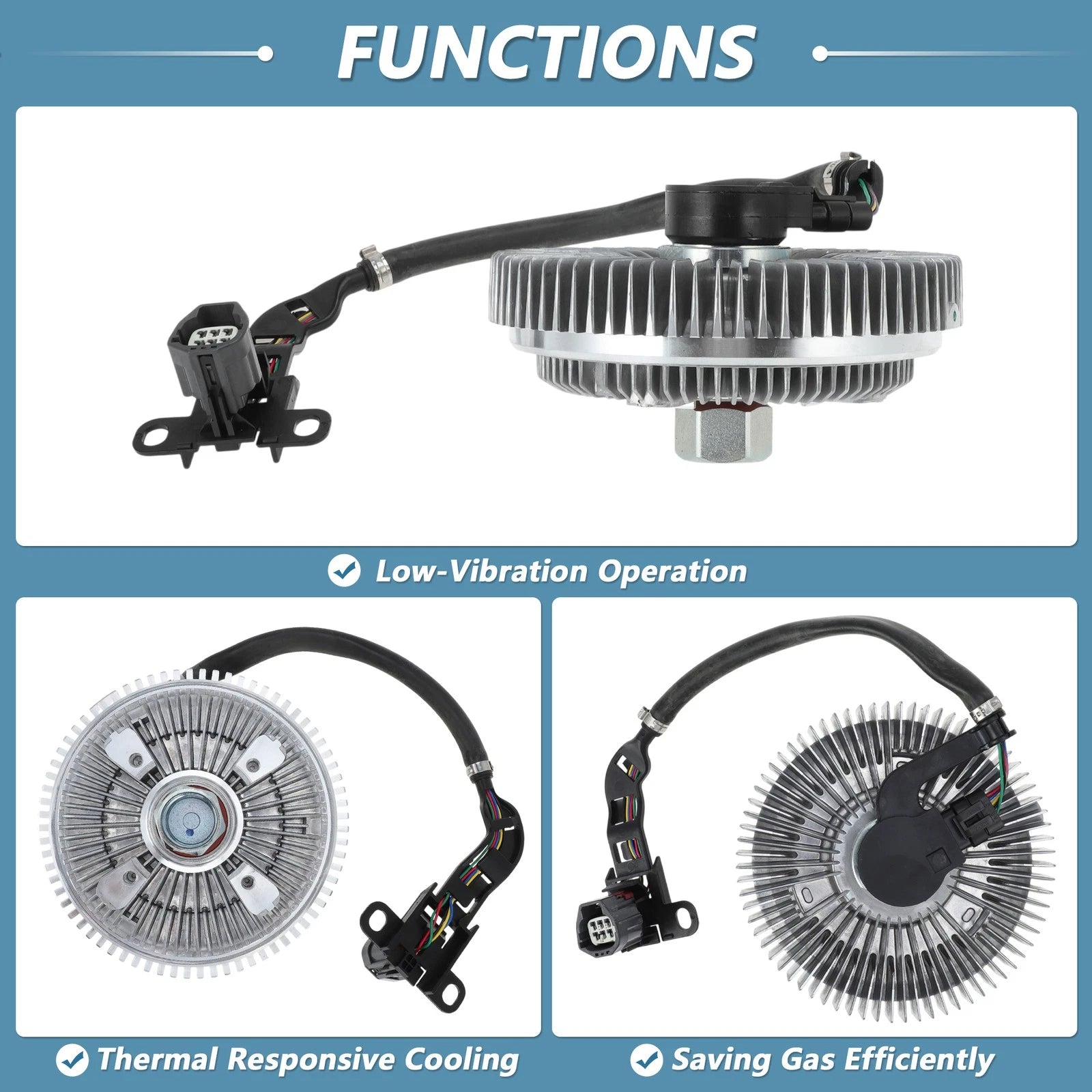 Cooling Fan Clutch for Dodge Ram 2500 3500 (2011–2013) No. 68155609AB