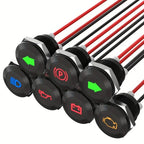 12mm LED Signal Lights for Trailers, Boats, RVs (Weatherproof)