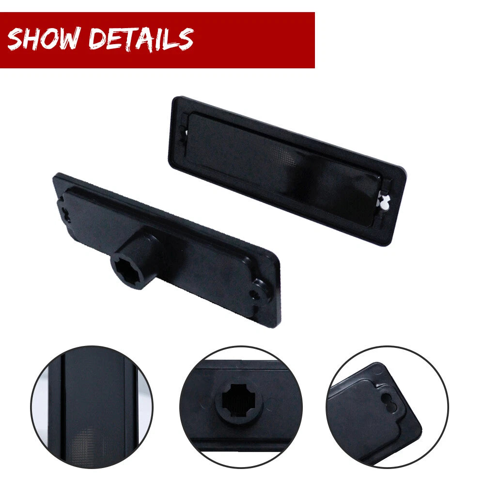 Pair of Dark Black Bumper Side Marker Light Covers for Chevy Nova (1970–1974)