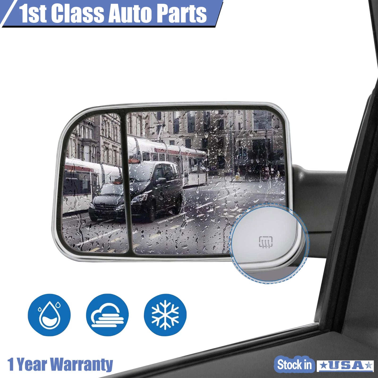 Right Heated Power Towing Mirror for Ram 1500 2500 Classic (2013-2018)