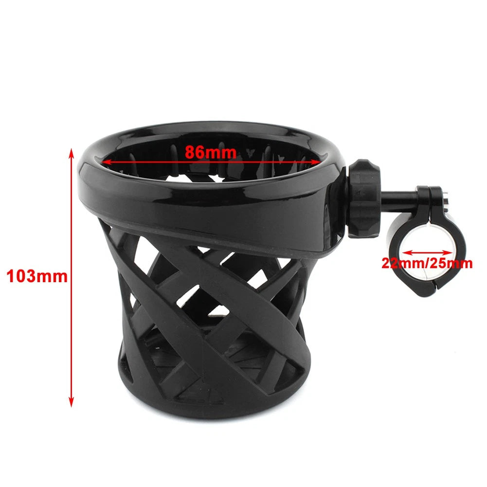 1 Pc Drink Cup Holder with 7/8"-1" Aluminum Clamp for Motorcycle (Fits )