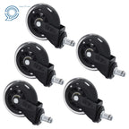 Set of 5 Rubber Swivel Wheels for Office Chair