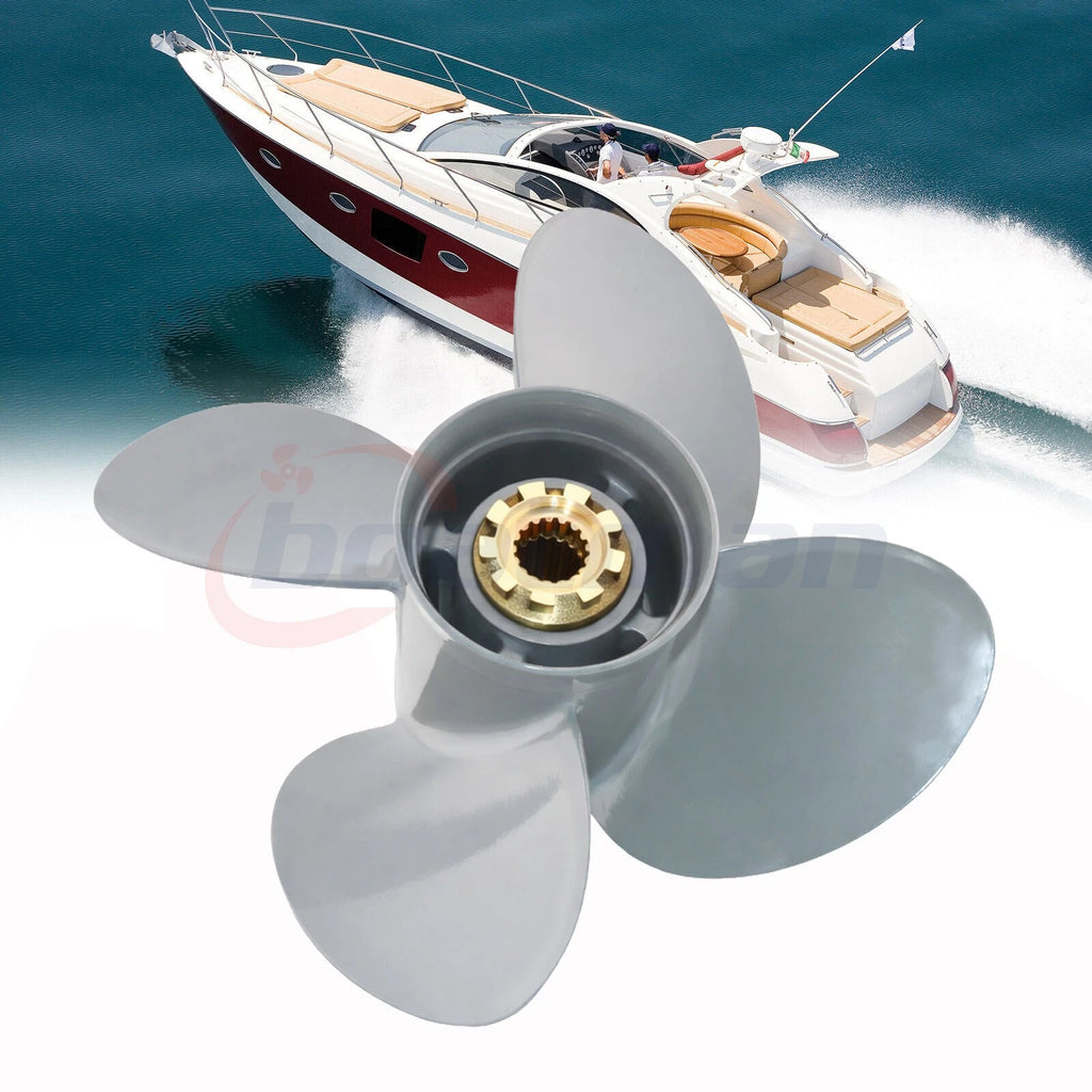 4-Blade Propeller 12.5x19 for Honda Outboard Motor BF 75-130hp (15 Tooth RH)