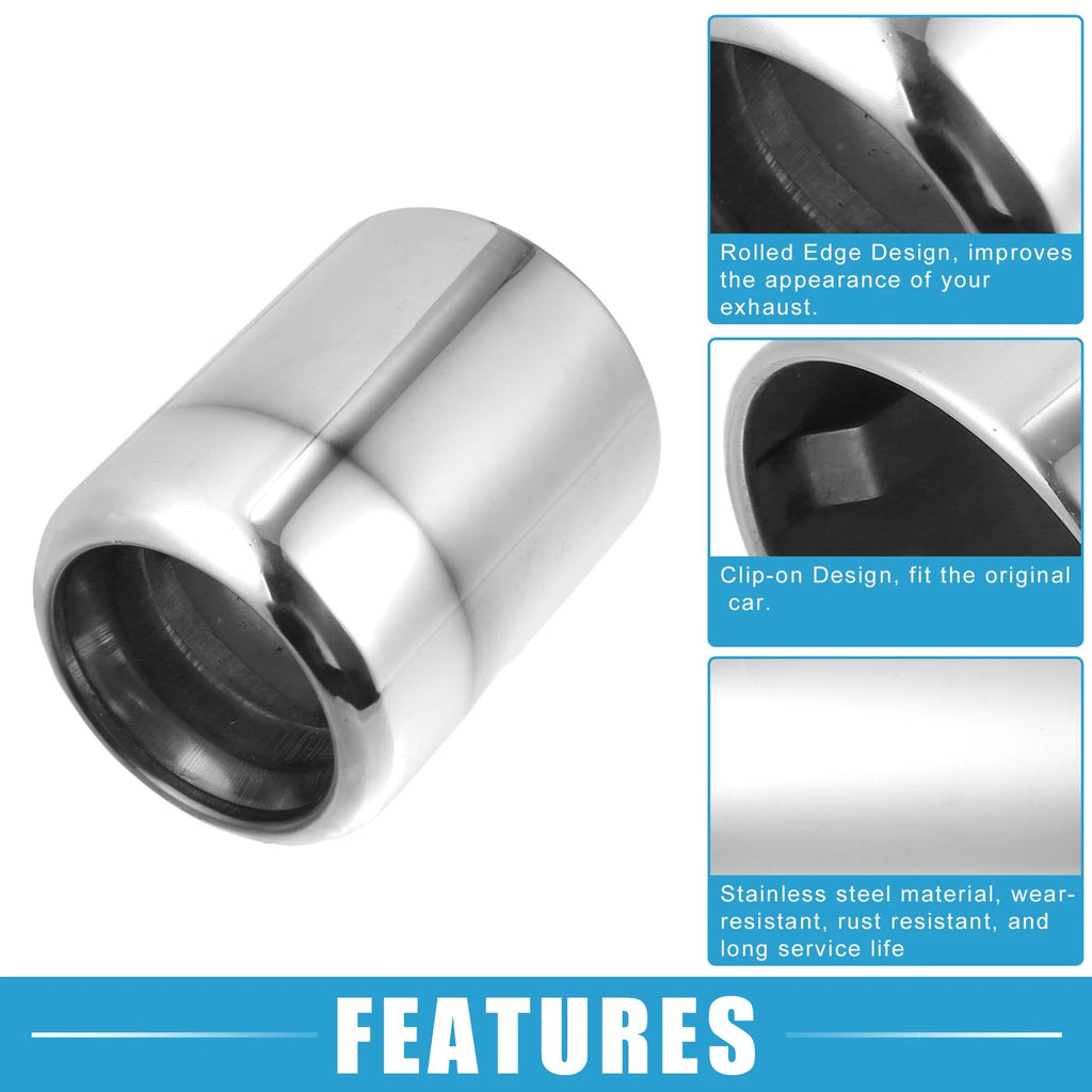 Exhaust Tip Tail Pipe for Mazda 6 (2013–2017) Stainless Steel Silver Tone
