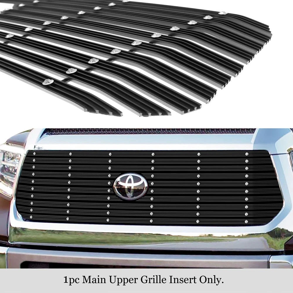 Upper Black Wide Rivet Billet Grille for Toyota Tundra (2018–2019)