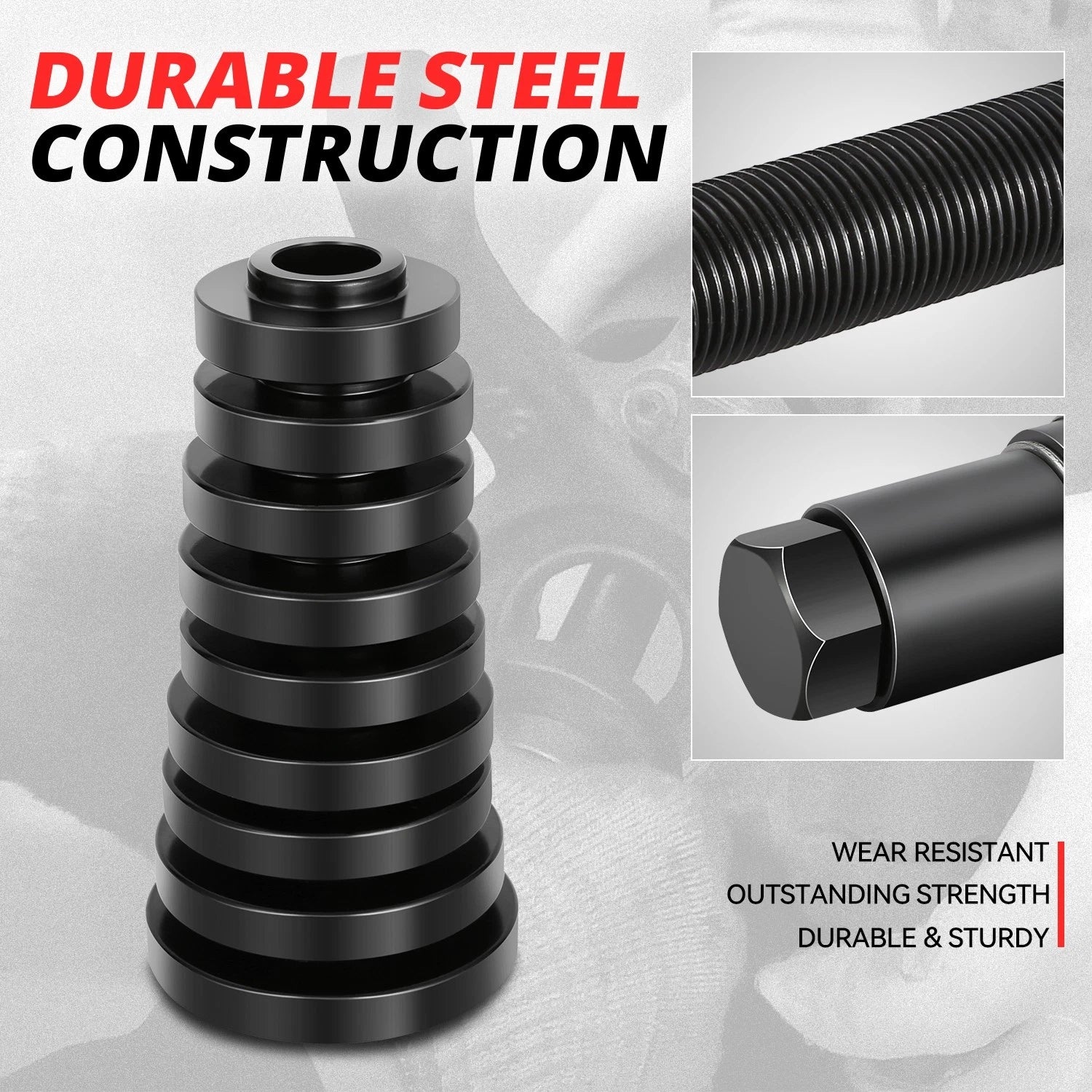 19pcs Front Wheel Bearing Press Kit Tool Set for Universal Applications