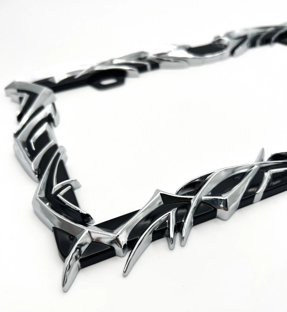 Metal License Plate Frame Black Chrome Tribal Flame for Car Truck SUV