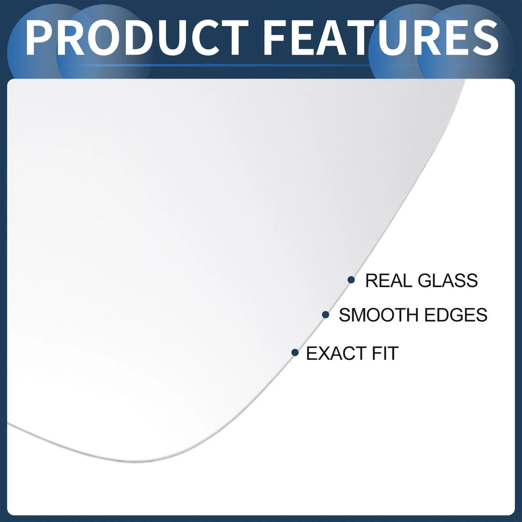 Left Side Heated White Mirror Glass for Volkswagen Touareg (2007–2010)