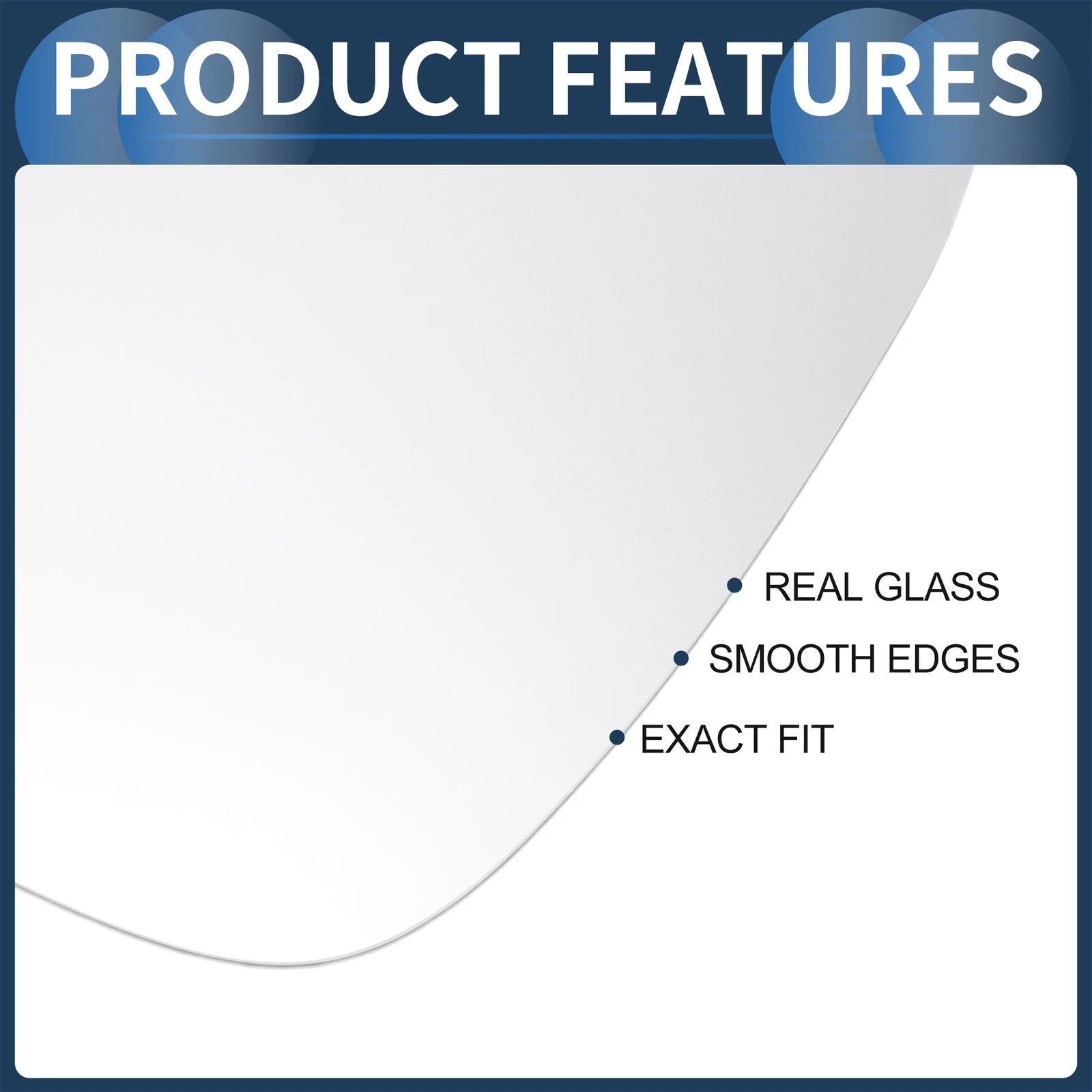 Left Side Heated White Mirror Glass for Volkswagen Touareg (2007–2010)