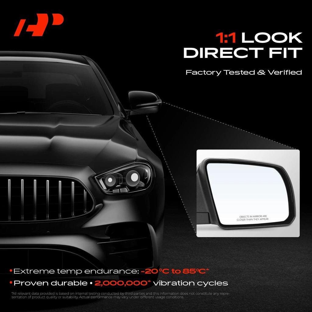 Passenger Power Mirror with Manual Folding for Toyota Sequoia SR5 (2008-2013)