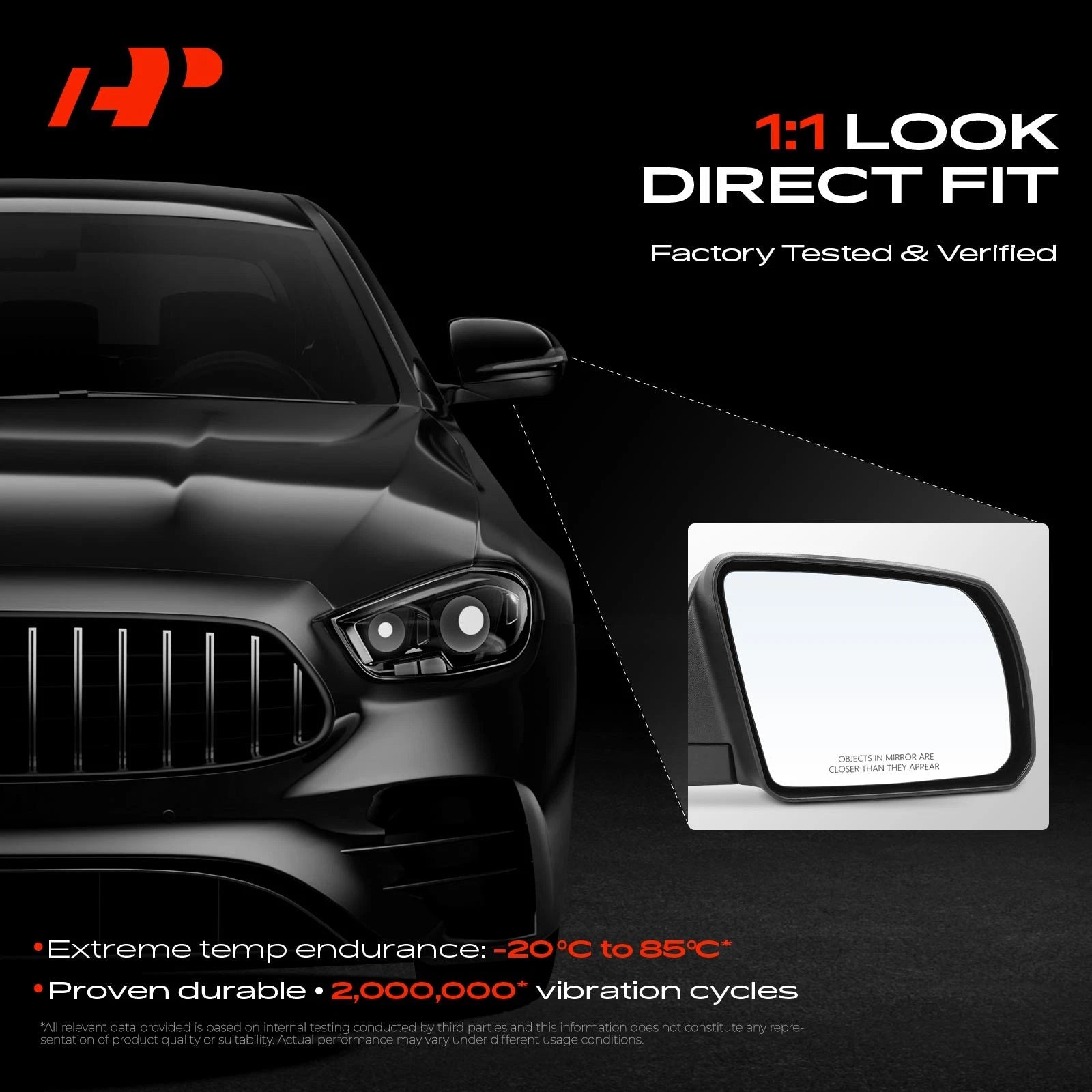 Passenger Power Mirror with Manual Folding for Toyota Sequoia SR5 (2008-2013)